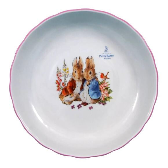 Beatrix Potter Peter Rabbit & Friend Spring Easter Large 10" Serving Dish | Bowl - Picture 2 of 7